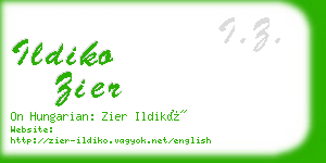 ildiko zier business card